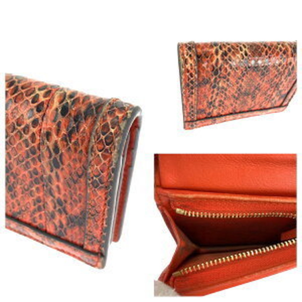 Gucci Ophidia Gg Python Orange Folding Wallet - image 7